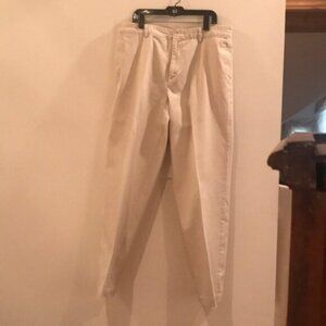 🤎 Vintage Lauren Ralph Lauren Women’s Beige High-Waisted Cotton Pants | Size 12